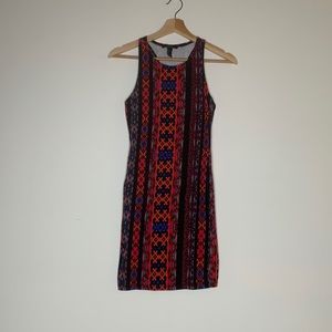 Racer back mini dress. Southwestern design